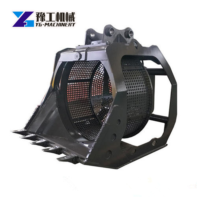 Hot sale rotary screening bucket rock screening bucket for construction