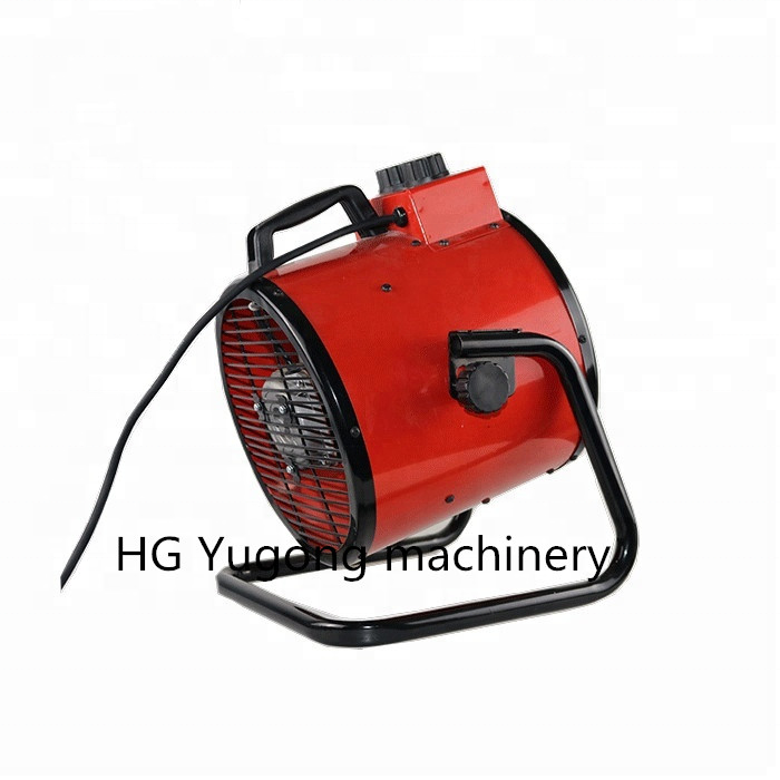 Portable electric industrial forced air fan heaters for indoor use