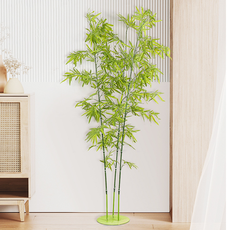 Fake Bamboo Simulation Bamboo Plants Indoor Partition Screen Living Room Hotel Landscape Bamboo Window Green Plant Decoration