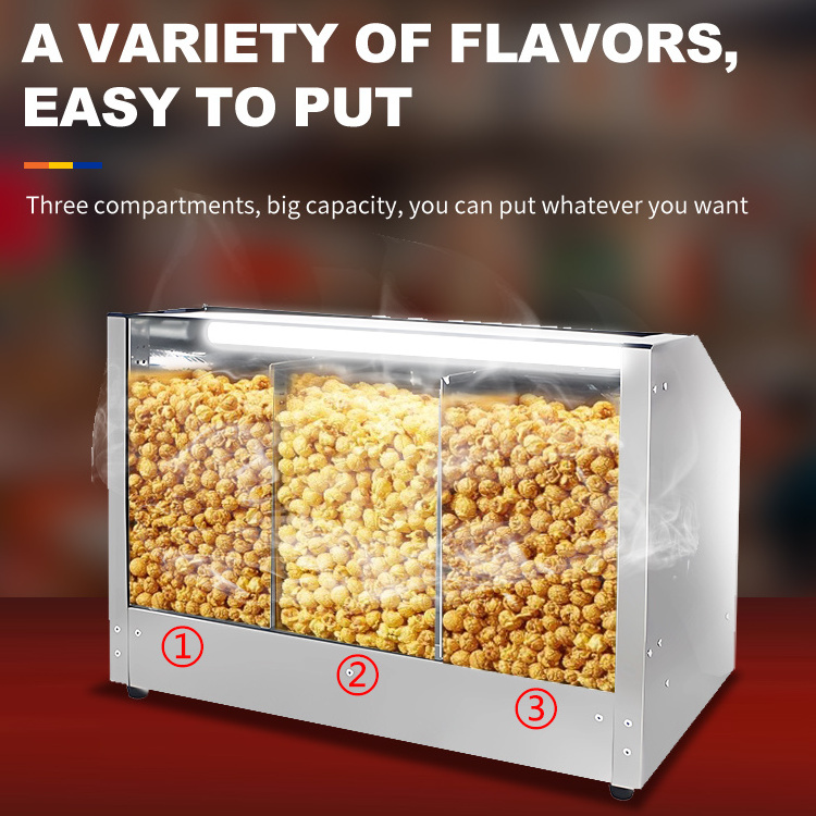 Movie Theater Popcorn heater Commercial Electric Pop Corn Maker Automatic Sweet Caramel Popcorn Making Machine for Cinema