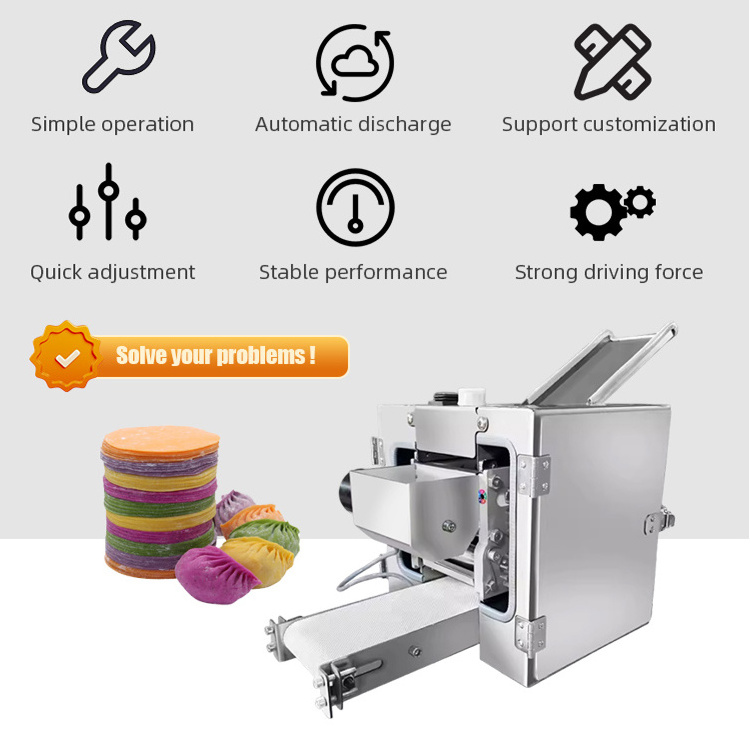 Factory Price Wonton Making Automatic Dough Roller Commercial Dumpling Wrapper Machine