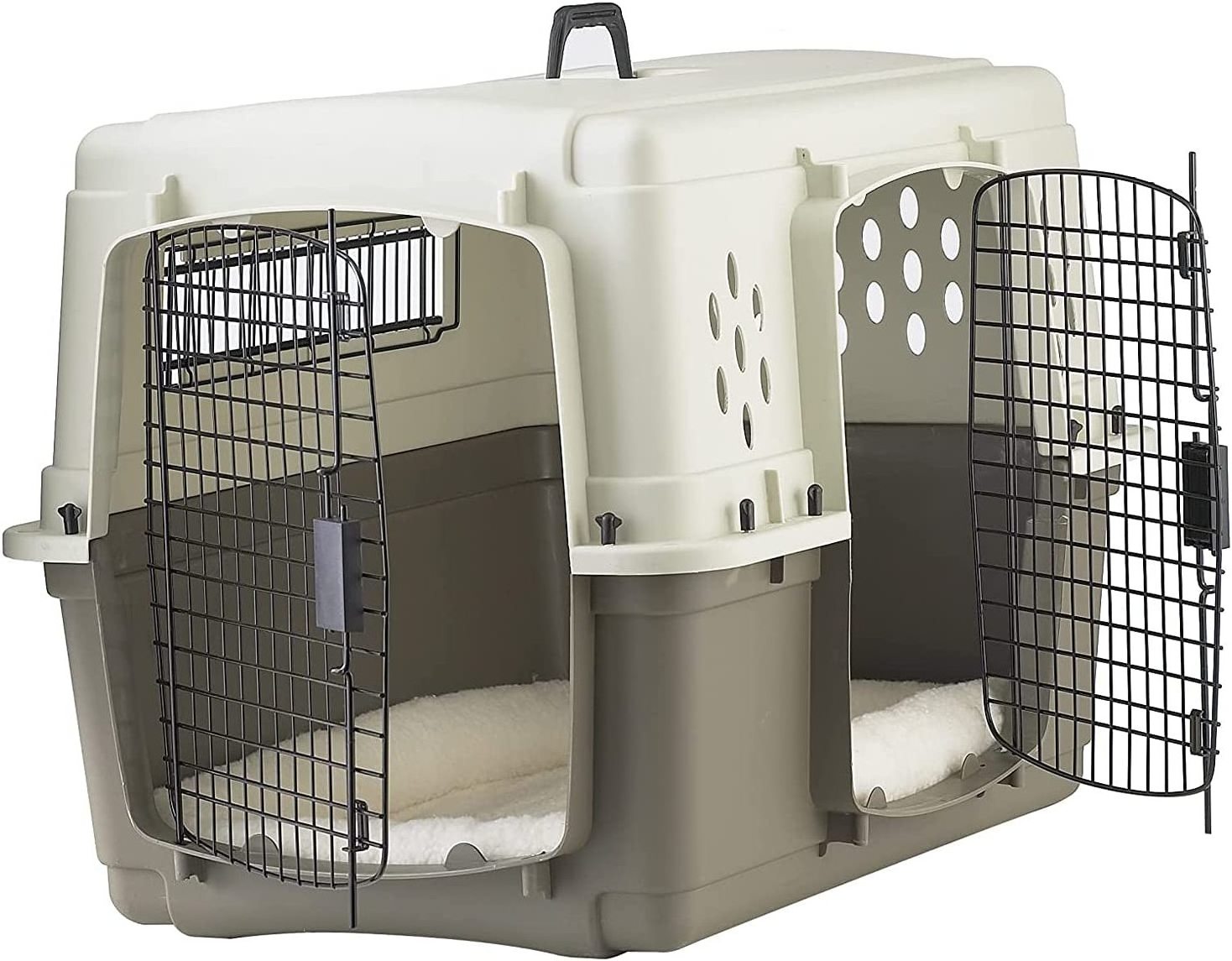 Factory Supply IATA Approved Dog Cat Aviation Cage Foldable Stackable Transport Pet Crate