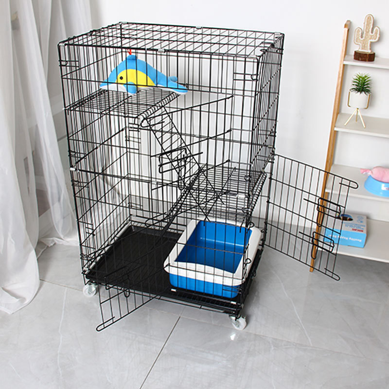 Best quality pet large folding stainless steel wire pet cat cages out door for dog cat house metal dog crate