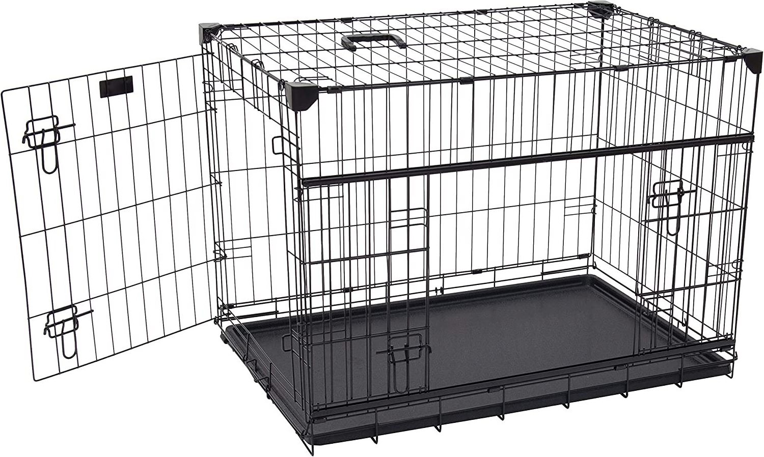 Wholesale Manufacturer 30 36 42 48 Inch Metal Foldable Dog Crates Cage,Metal Folding Dog Cage XXL Black Impact Dog Kennel Crate