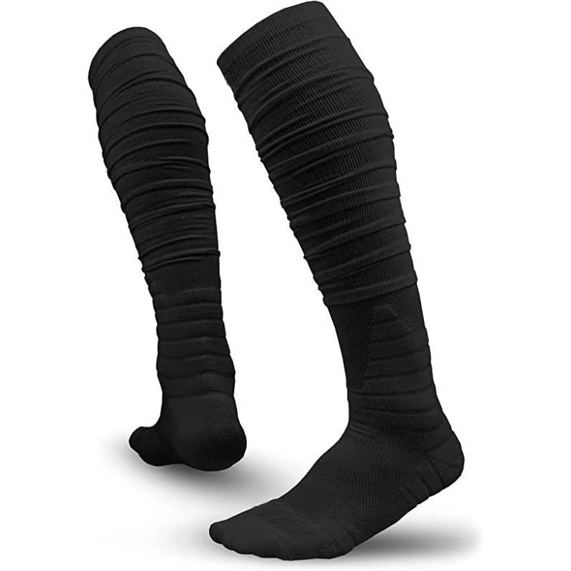 9 Colors NFL knee high slouch american soccer grip socks thick terry cushioned anti slip football socks long