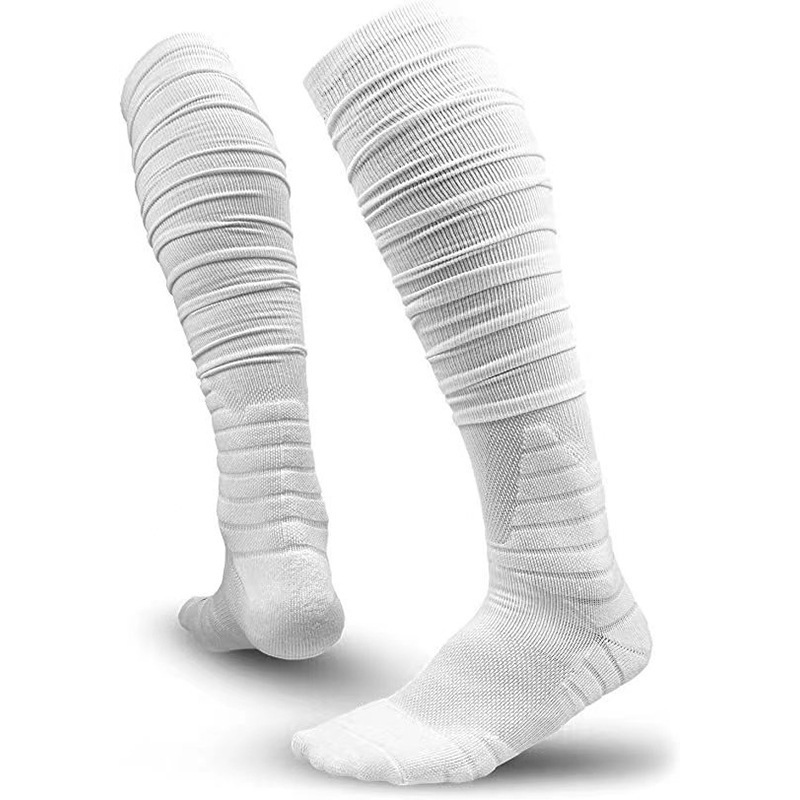 9 Colors NFL knee high slouch american soccer grip socks thick terry cushioned anti slip football socks long