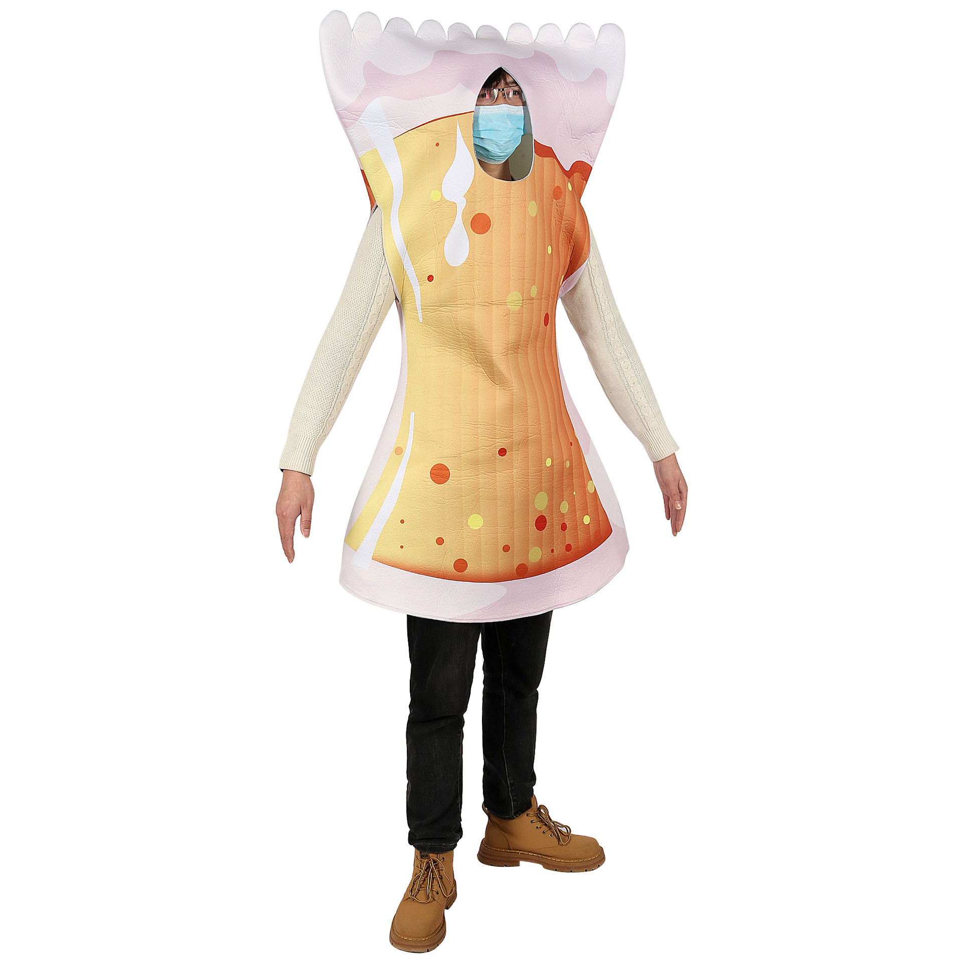 Hot sales halloween costumes Egg bread beer bottle game controller stage show costume cosplay doll mascot costume