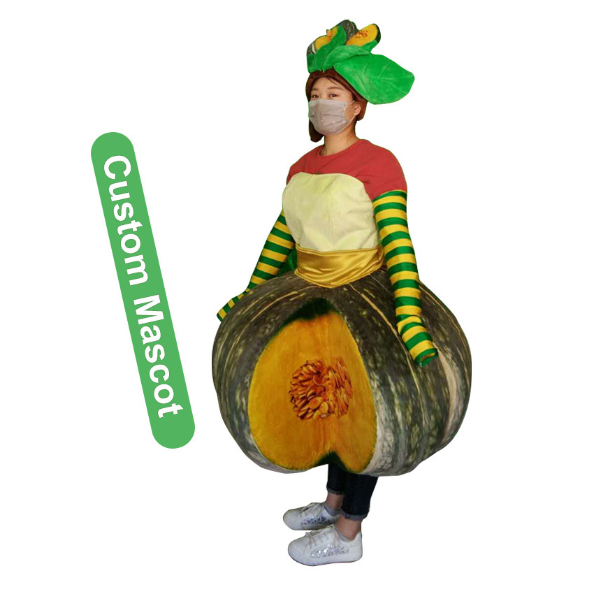 Factory Customized mascot costume props show 3D bubble carving cartoon fruit clothing pumpkin mascot custom clothing for adults