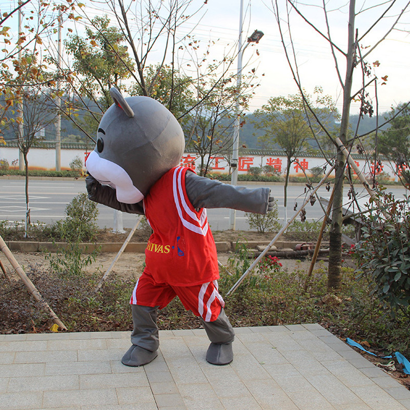 Basketball team mascot doll rocket bear cartoon costume animation props show doll clothing spot one for sale