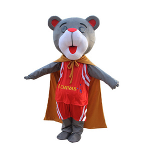 Basketball team mascot doll rocket bear cartoon costume animation props show doll clothing spot one for sale