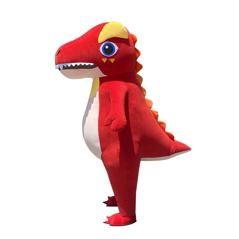 Cartoon inflatable dinosaur doll costume plush people walk through the activity film props Dragon Year mascot