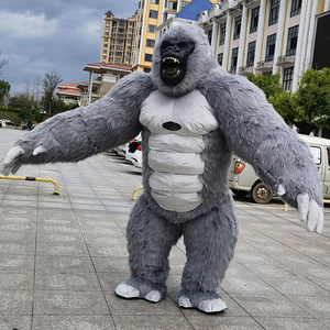 Plush mascot cosplay clothing Inflatable gorilla 2 m/2.6 m custom animal panda tiger elephant bear koala walking  mascot costume