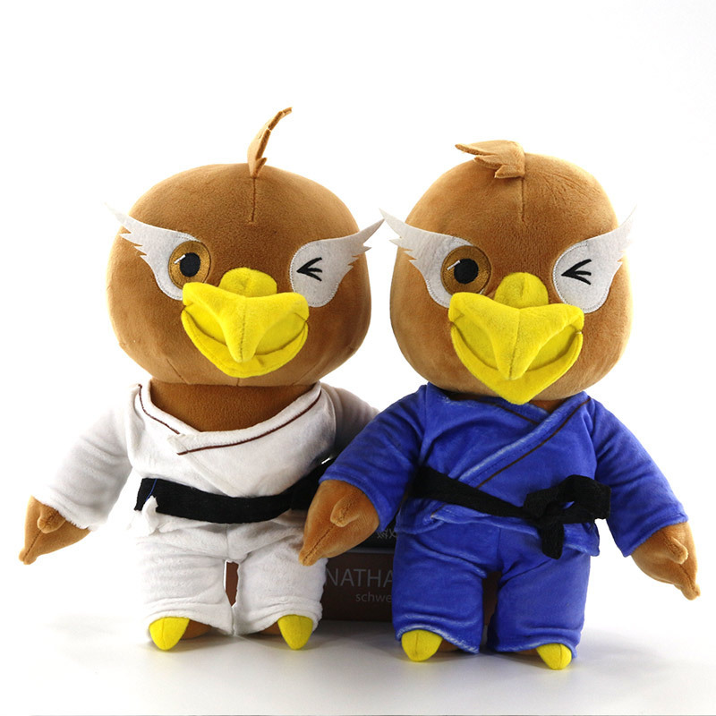 Custom eagle baby plush toy cute animal plush toy taekwondo doll giveaway