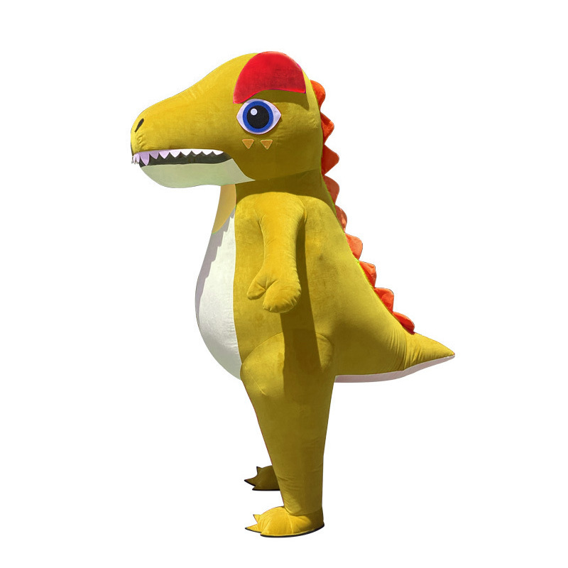 Cartoon inflatable dinosaur doll costume plush people walk through the activity film props Dragon Year mascot