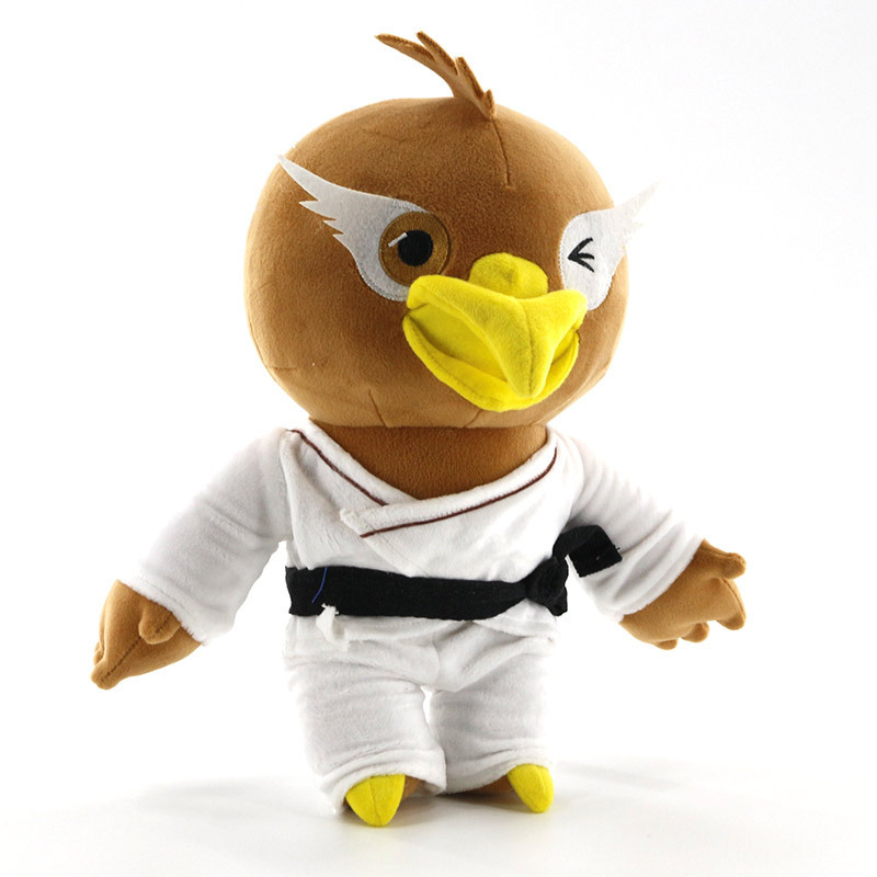 Custom eagle baby plush toy cute animal plush toy taekwondo doll giveaway