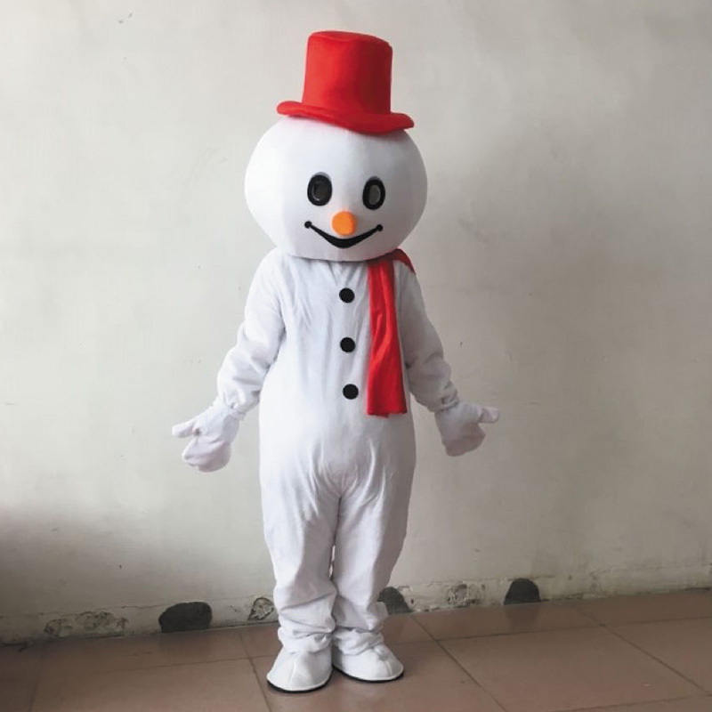 Cartoon snowman doll costume Santa Claus costume Walking cartoon doll head with Christmas elk costume