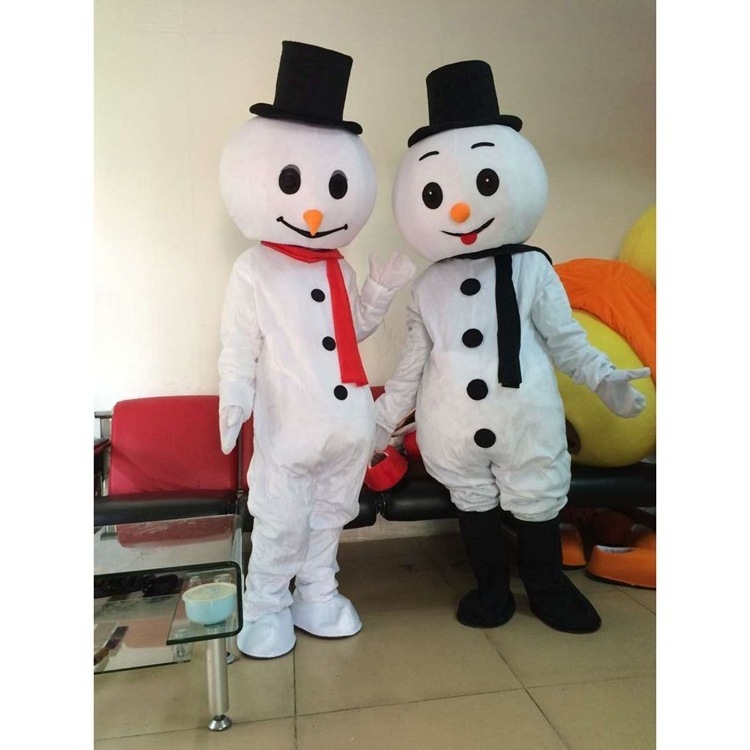 Cartoon snowman doll costume Santa Claus costume Walking cartoon doll head with Christmas elk costume