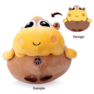 Custom Cuddly Little Bull Stuffed Toy Soft Cartoon animal Cow Plush Toys