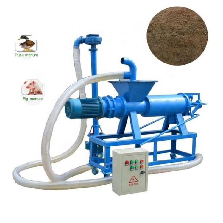 Good quality automatic poultry waste dewatering machine/chicken manure dryer/cow dung dewatering machine