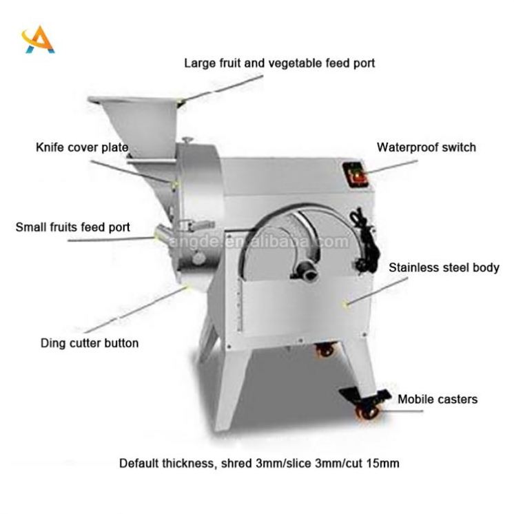 Factory Supplying Eggplant Vegetable Cutter Slicer/Commercial Vegetable Dicing Machine/Eggplant Shredding Cutting