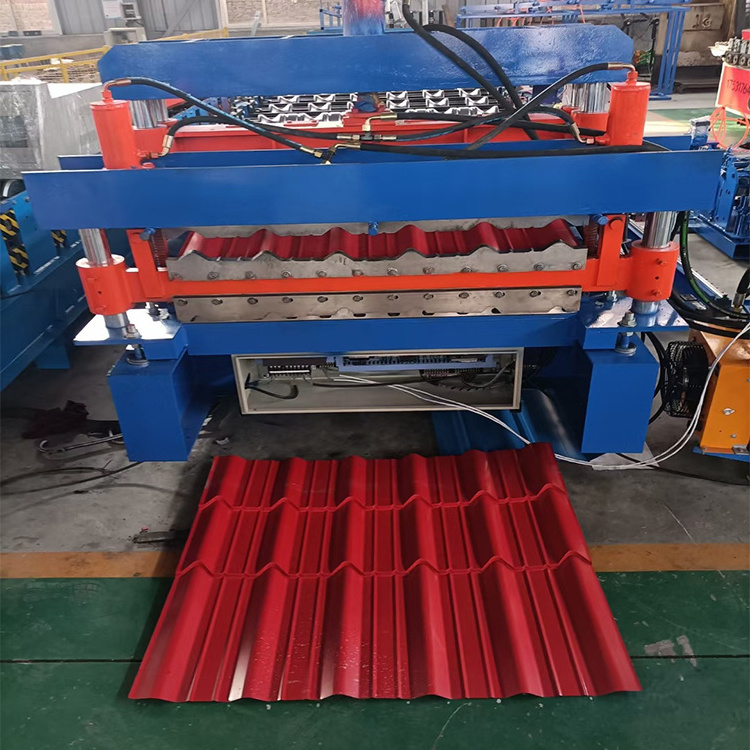 Roofing Making Machinery Glazed Tile Ibr Trapezoidal Sheet Corrugated Iron Making Roll Forming Machine