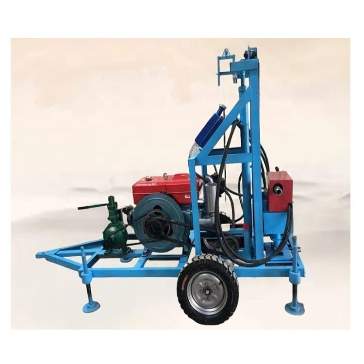 New type Diesel 150m water well rock drill rig machine Portable Rig Drill Hydraulic Water Well Drilling Rig For Sale