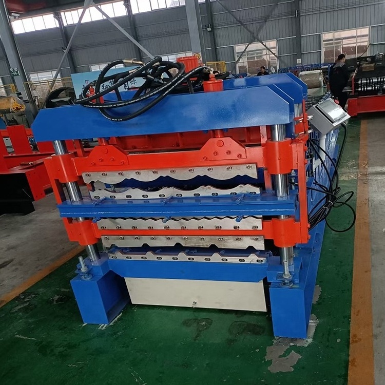 Roofing Making Machinery Glazed Tile Ibr Trapezoidal Sheet Corrugated Iron Making Roll Forming Machine