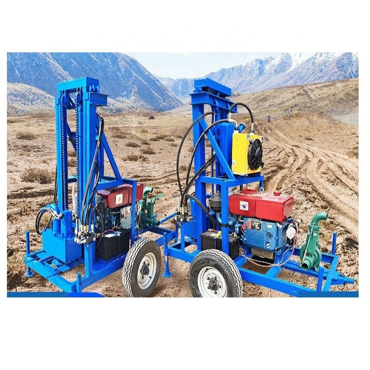 New type Diesel 150m water well rock drill rig machine Portable Rig Drill Hydraulic Water Well Drilling Rig For Sale