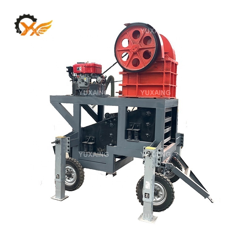 High quality mini rock stone breaking crushing machinery bluestone gold mining concrete limestone pe jaw crusher machine price