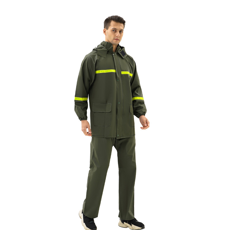 Wholesale Waterproof PU PVC Jacket Suit for Boys and Girls for Hiking and Camping Adult Raincoat for Outdoor Activities