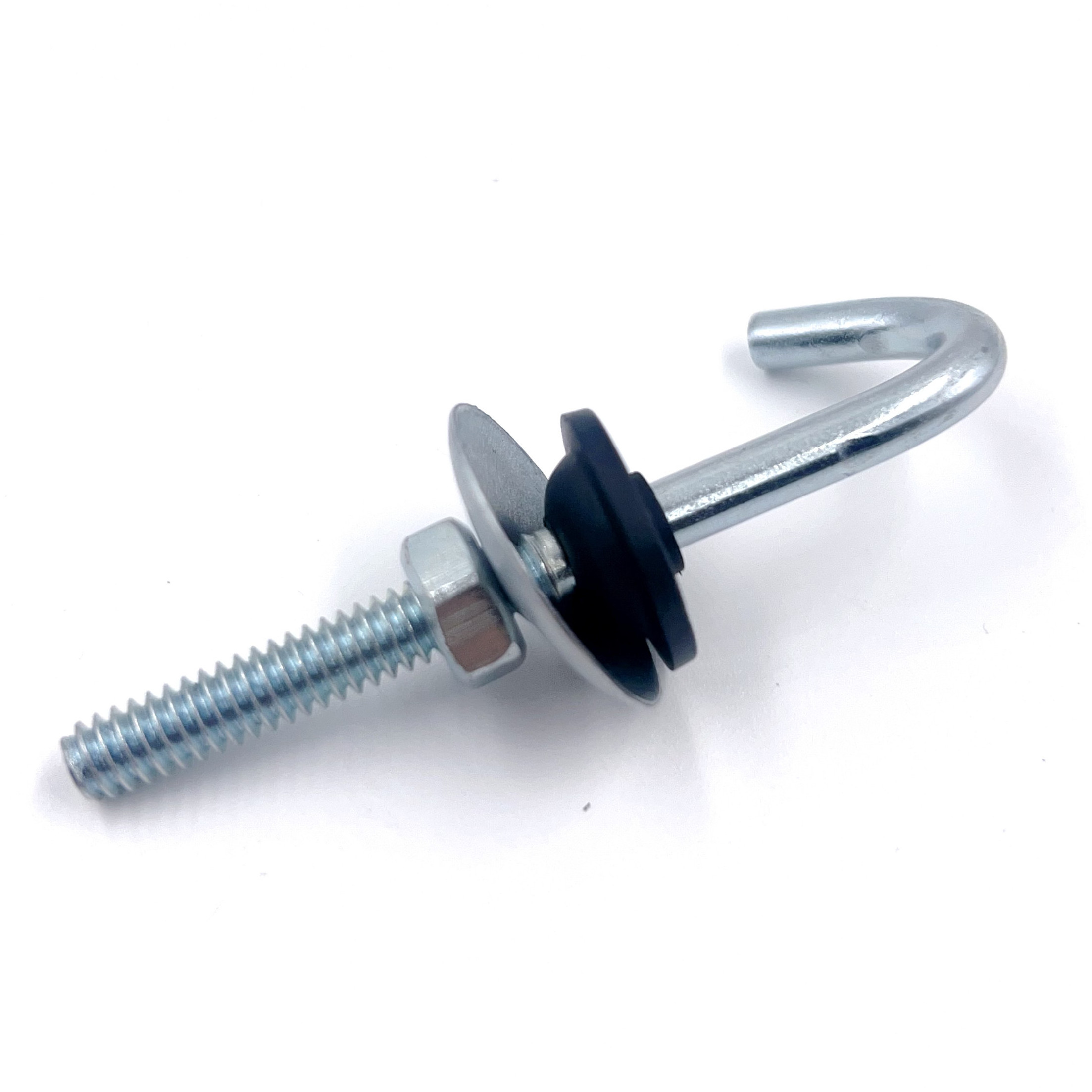 Factory custom steel roofing nails J  hook bolt with hex nut PVC washer roofing screw for South American market