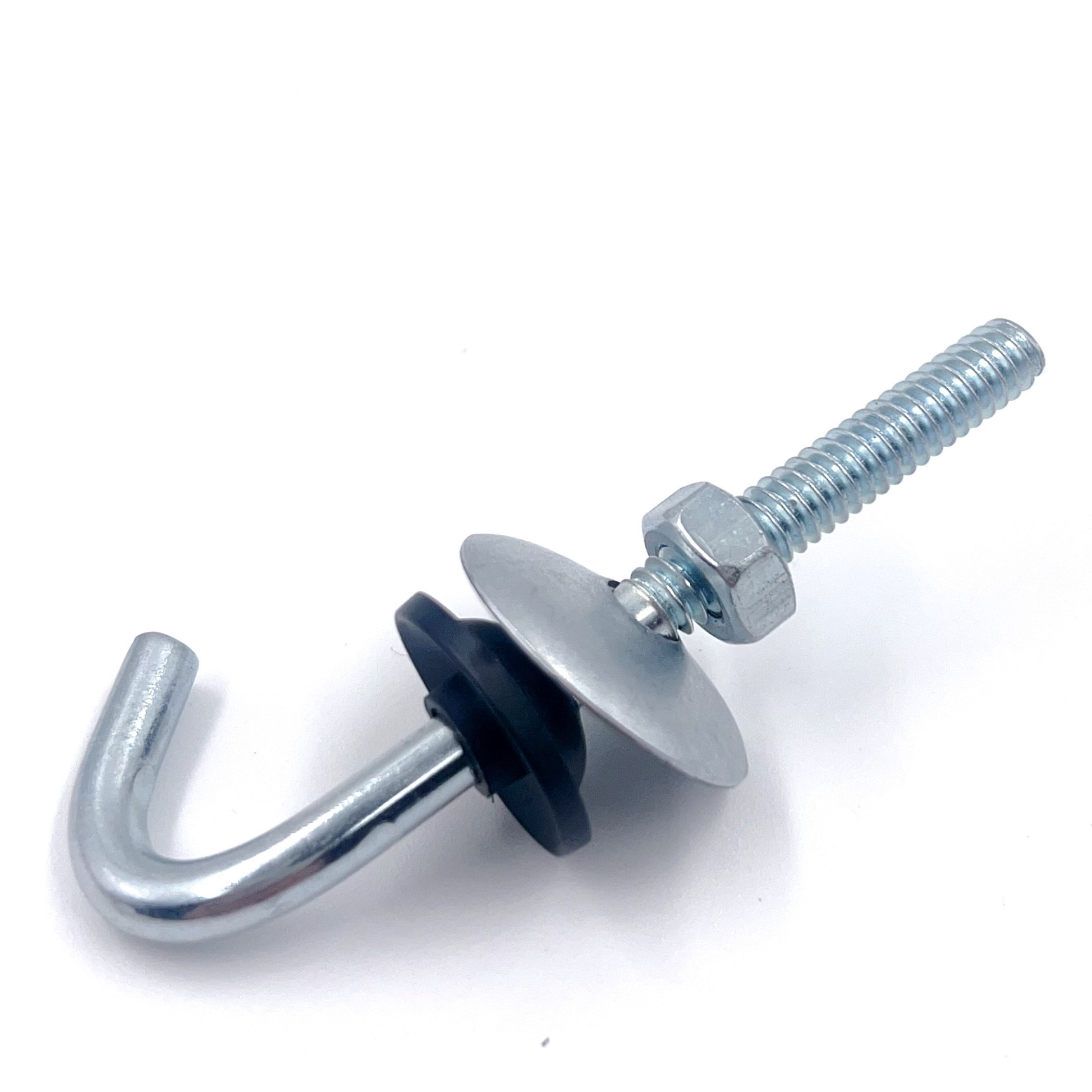 Factory custom steel roofing nails J  hook bolt with hex nut PVC washer roofing screw for South American market