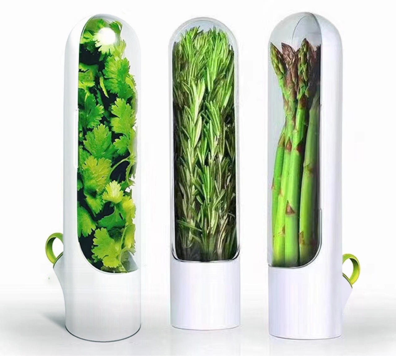 Wholesale Herb Saver Storage Container Fresh Herb Keeper Multifunction Refrigerator Fruit Vegetable Crisper Herb Saver Pod