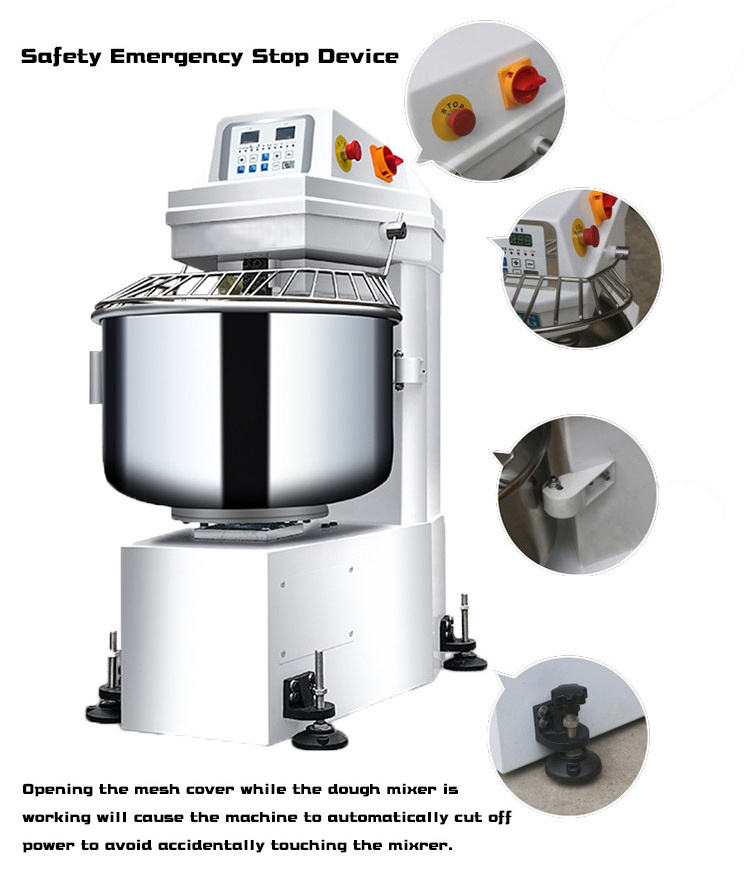 Hot Selling Fast Efficient 75kg 50 kg Electric Food Flour Industrial Commercial Bread Dough Mixer Machine