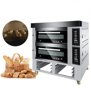 1 Deck 2 Deck Commercial Bakery Baking Oven Machine Home Use and Hotels Electric Gas Bread Making Bakery Deck Oven