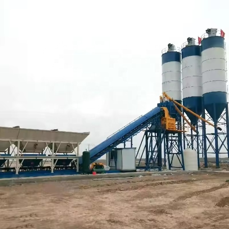 Best Aggregate Batcher Vibrator Design Small Capacity Hzs 60M3/H Ready Mix Concrete Batching Plant Price With Js1000 Mixer