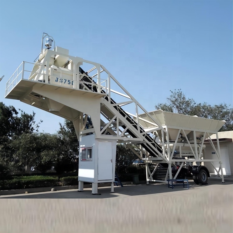 Automatic PLC Control System Aggregate Batcher 60Cbm Mobile Concrete Batching Plant Price In Pakistan