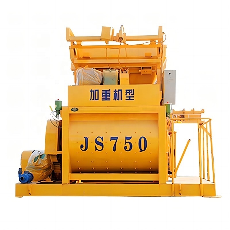 JS750 Ready-Mixed Concrete Mixer Skid Steer Bucket Cement Mortar Mixer 0.75M3 Capacity Commercial Concrete Mixer