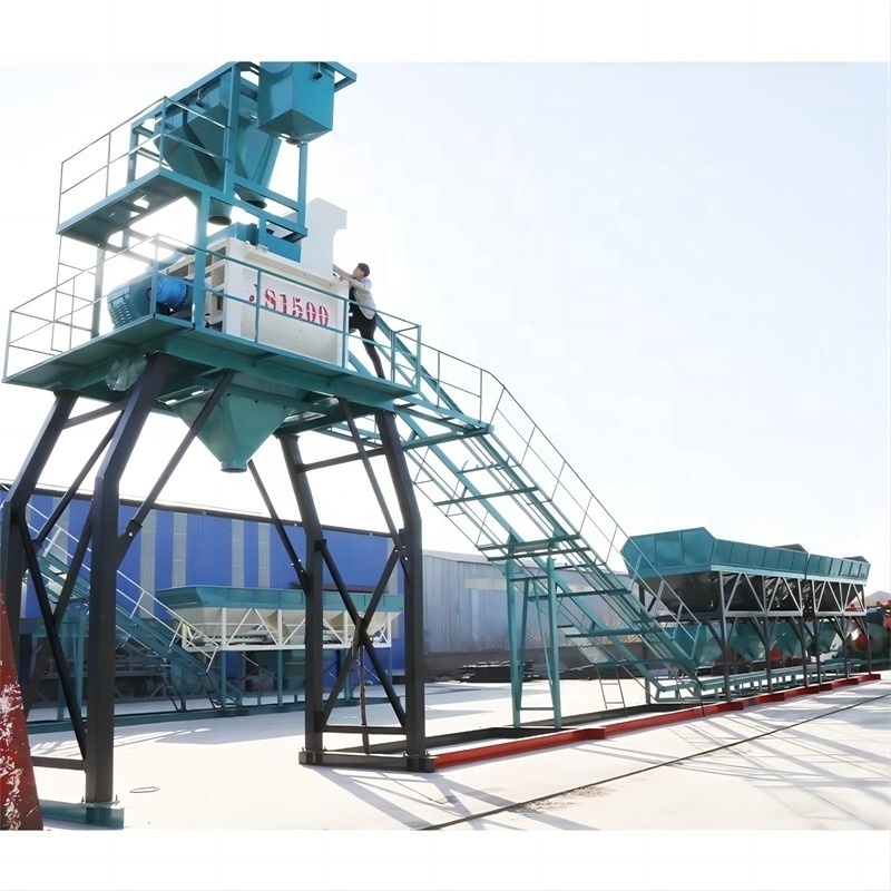 Mhzs180 Foundation-Free Concrete Batching Plant With Cement Silo 180M3/H Big Concrete Plant Batching For Sale In Viet Nam