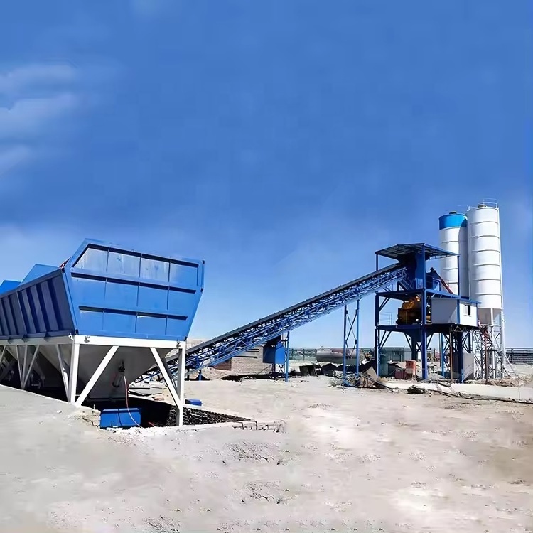 Best Aggregate Batcher Vibrator Design Small Capacity Hzs 60M3/H Ready Mix Concrete Batching Plant Price With Js1000 Mixer