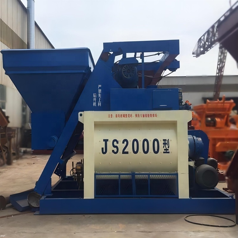 2000L Js2000 Double Horizontal Shaft Forced Cement Mixing Machine 2 Yard Concrete Mixer Trailer For Sale In Saudi Arabia