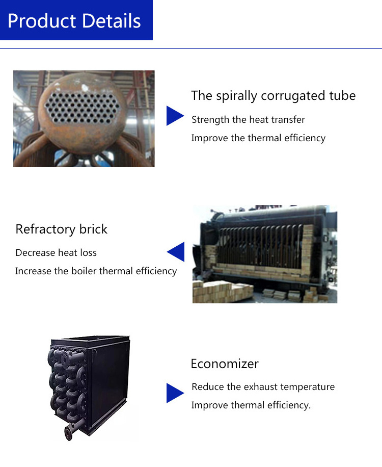 DZL Series Easy Operation Chain/Fixed Grate Industrial Coal Wood Bagasse Biomass Fired Steam Boiler