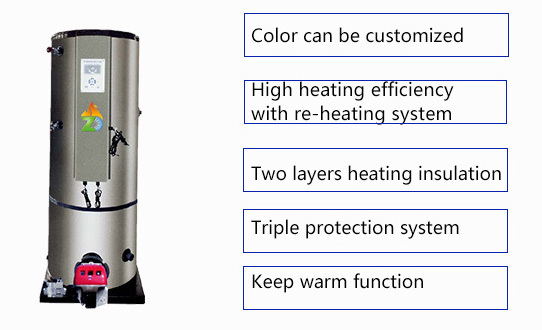 Stainless Steel Waste Oil Burner Water Heater Oil Hot Water Boiler