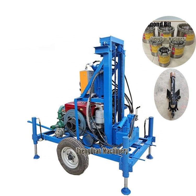 Used portable water well drilling rigs for sale/ Mobile Water Well Drilling Rig 100 Meter/ Water Well Drilling Rig Price Gambia