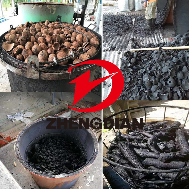 Palm charcoal machine/ Biochar charcoal making kiln/ BBQ charcoal machine in south africa