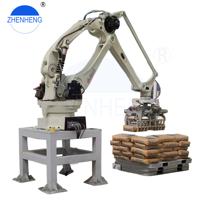 Zhenheng OEM Full Automatic Robot Palletilizer Packing Line Palletizering Robotic Box Case Cement Bags  Palletizer Machine