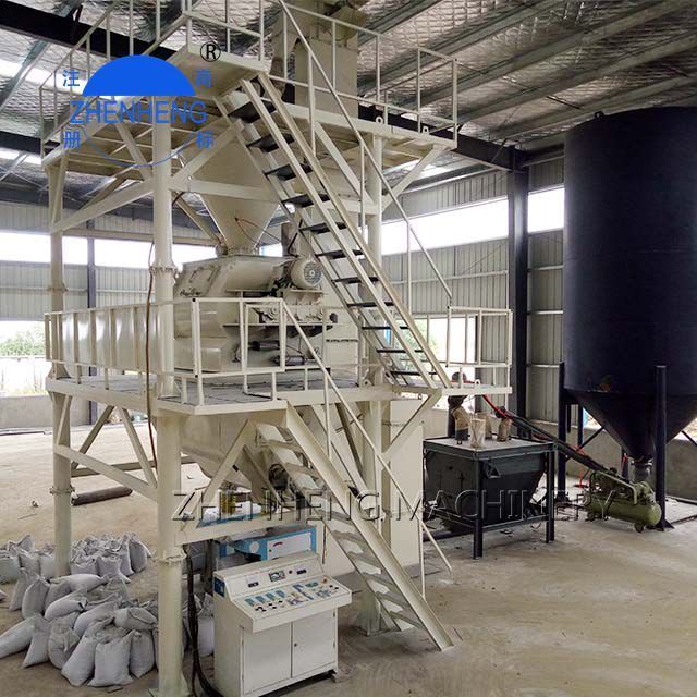 New Design Wall Putty Manufacturing Plant Used 30Ton/H Ready Mix Plaster Plant Semi-Automatic Dry Mortar Mixing Plant Equipment