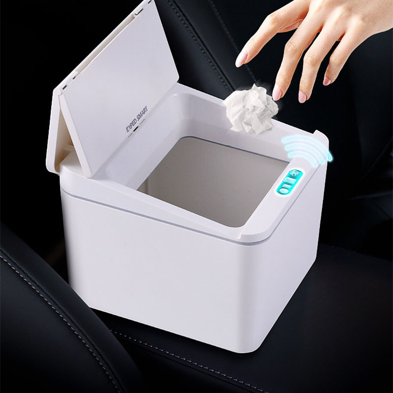 4l/6l Car Trash Can Automatic Sensor Induction Trash Can Smart Dustbin Mini Desktop Waste Bin With Lid