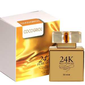 Perfumes originales  24K gold perfume for men and women unisex perfume 50ml 24K millionaire Ladies elegant lasting fragrance