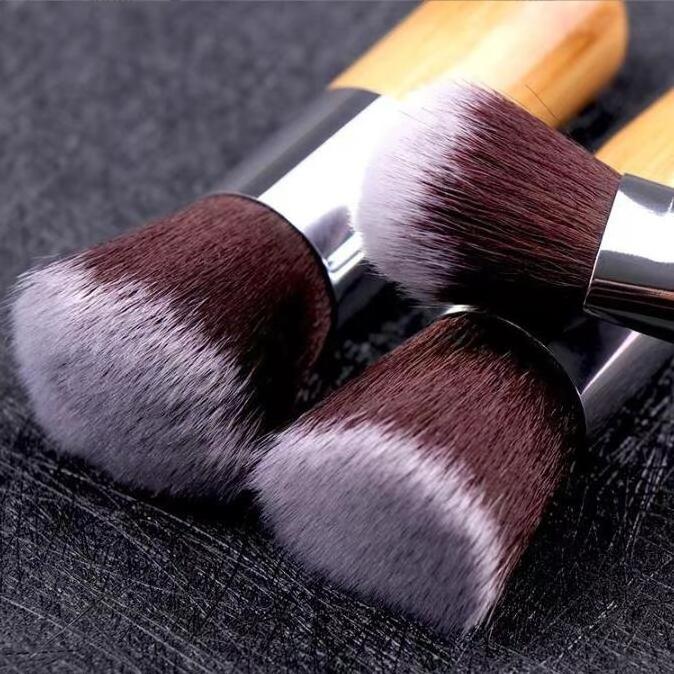 Private Label 11pcs Bamboo Handle Makeup Brush Set Vegan Kabuki Organic Bamboo Face Brush Make Up Ecofriendly